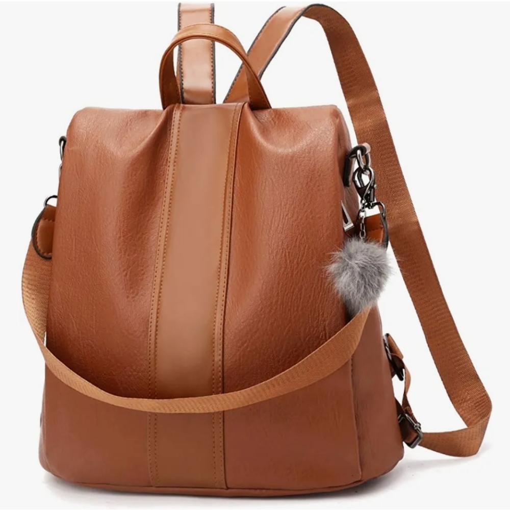 Women Backpack Purses PU Leather Waterproof Daypack Casual Shoulder satchel bag